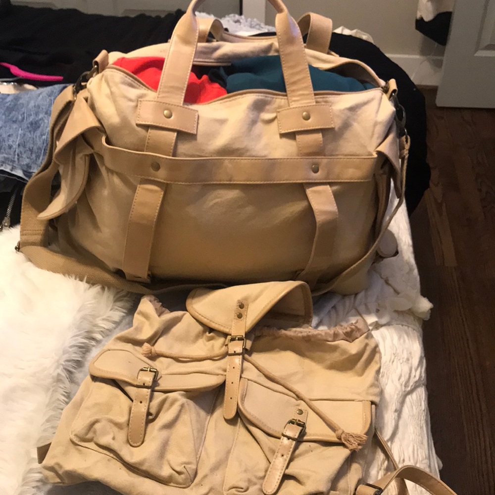 Tan Travel bags